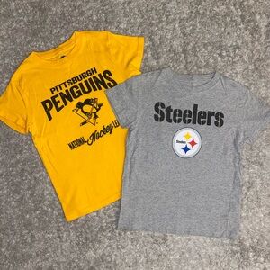 Kids Steelers and Pittsburgh Penguins Shirts- 4/5